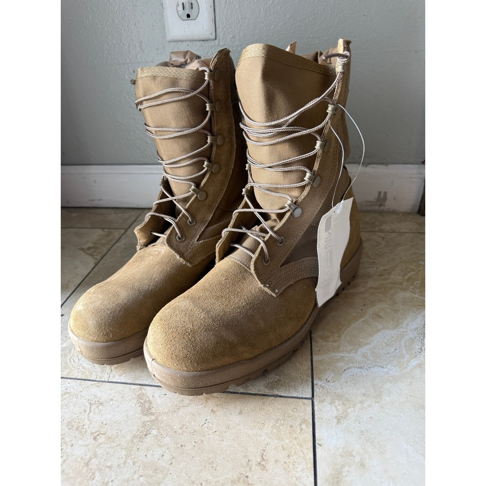 McRae Footwear Mens 9W Hot Weather Military Combat Boots Tan Vibram